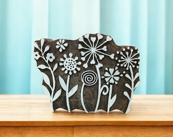 Maedow 02 ,pottery stamp ceramic mould scrapbooking tjap batik printing floral carved stamps.