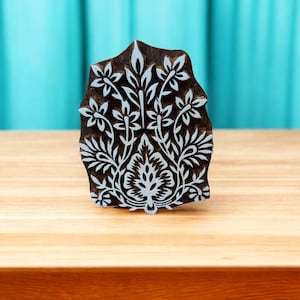 A Oriental Floral Design ,pottery stamp ceramic mold scrapbooking tjap batik printing floral carved stamps.