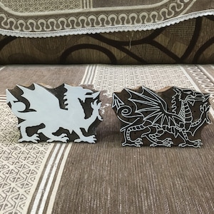 Articoli di artigianato artistico indiano Blocchi di legno intagliati a mano DRAGO GALLESE, blocco di stampa in legno indiano; timbro tessile; timbro per ceramica,