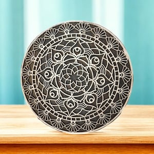 Floral Mandala Wood Stamp; Pottery Stamp; Wood Printing Block; Indian Stamp; Soap Stamp; Textile Print Block