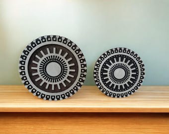 Handgeschnitzter Mandala Holzblock Stempel, Indischer Textildruck