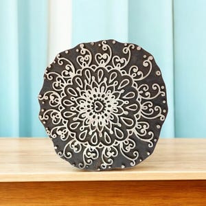 Floral Intricate Mandala Wood Stamp; Pottery Stamp; Wood Printing Block; Indian Stamp; Soap Stamp; Textile Print Block