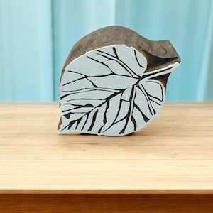 Beetal Blatt, handgeschnitzte indische Holz Siebdruckplatte; Textilstempel; Keramik Stempel,