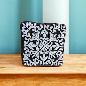 Tile Designs wooden Printing Blocks, hand carved Indian wood printing block; textile stamp; pottery stamp,