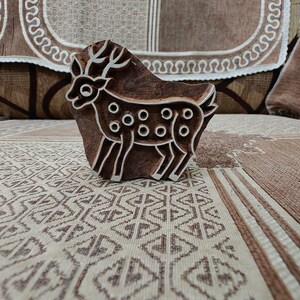 Carimbo de cerâmica Baby Deer, molde de cerâmica para scrapbooking, impressão tjap batik, carimbos florais esculpidos.