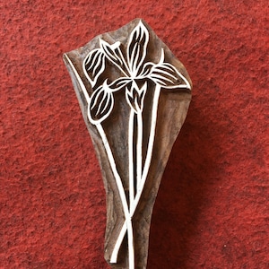 Indisches Künstlerhandwerk Floral 08, handgeschnitzte indische Holz Siebdruckform; Textilstempel; Keramik Stempel,