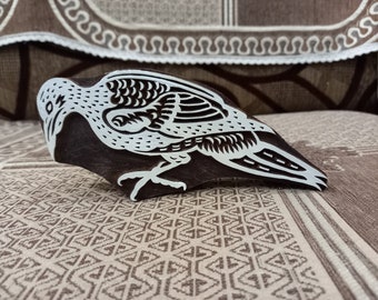 Vulture Bird ,pottery stamp ceramic mould scrapbooking tjap batik printing floral carved stamps.