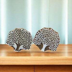 Hand Carved Indian Wood Printing Block – Spring Tree Design
