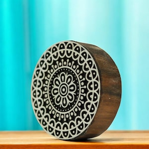 Indian Artistic Handicraft Item Mandala 01, Mandala pottery stamp ceramic mould scrapbooking tjap batik printing floral carved stamps.