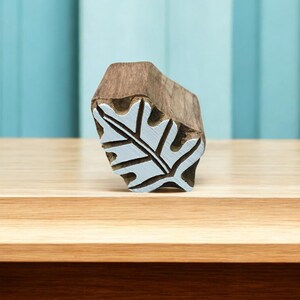 Tropical tree, hand carved Indian wood printing block; textile stamp; pottery stamp,