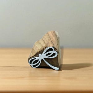 Whimsical Delight: Meadow Dragonfly Indian Wooden Printing Block - hand carved Indian wood printing block; textile stamp; pottery stamp,