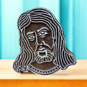 A Jesus Face Stamp ,pottery stamp ceramic mould scrapbooking tjap batik printing floral carved stamps.