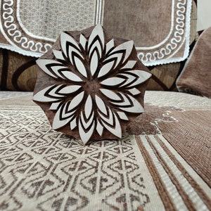 Blooming Leaf Mandala aardewerk stempel keramische mal scrapbooking tjap batik printen bloemen gesneden stempels.