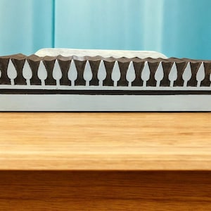 Timeless Elegance:Traditional Large Handled Indian Wooden Print Block -Indian Ethnic Border,hand carved block; textile stamp; pottery stamp,