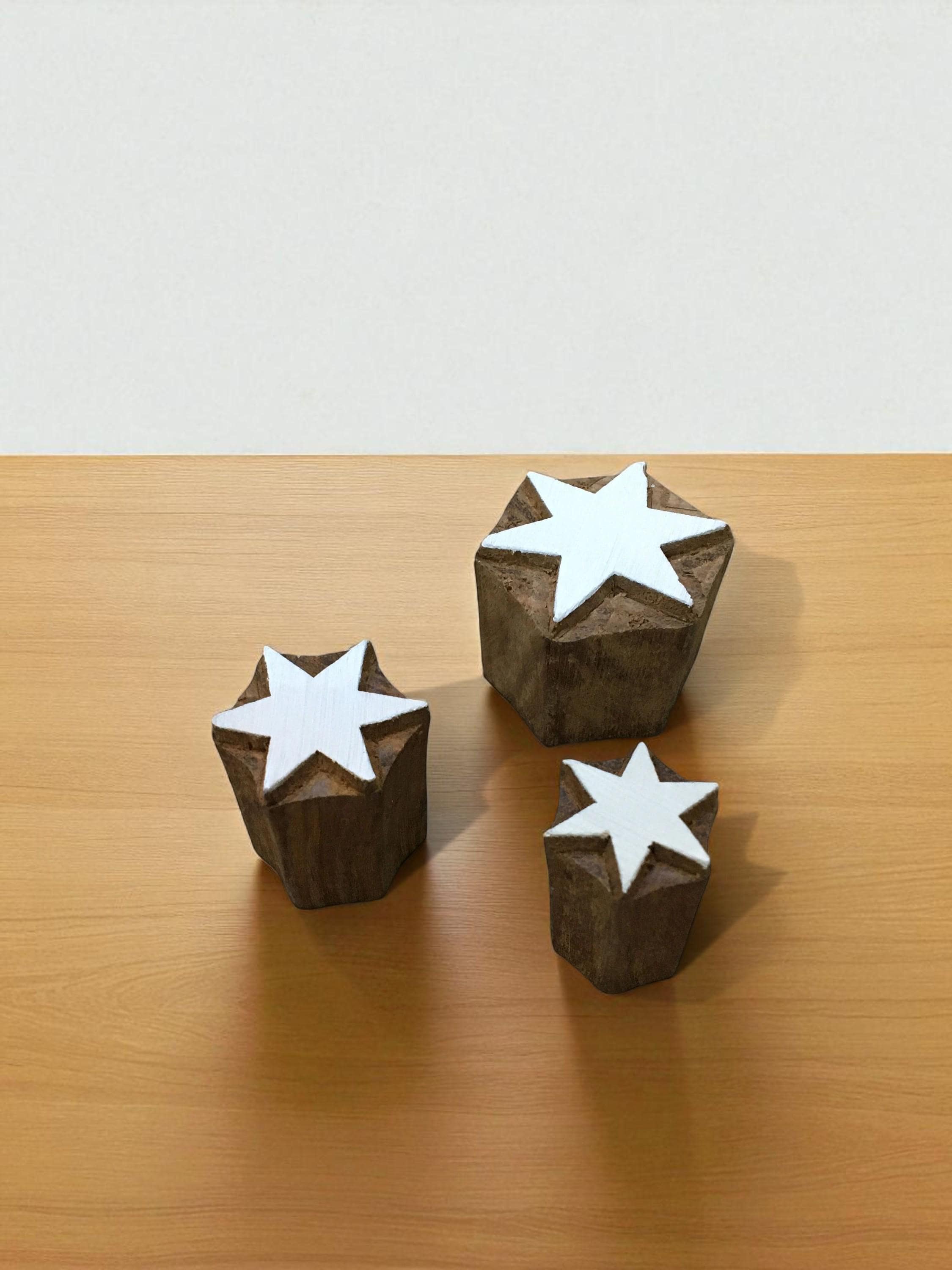 Starry Splendor: Bunch of Stars Indian Wooden Printing Block Stamps,pottery stamp ceramic mould tjap batik printing floral carved stamps.