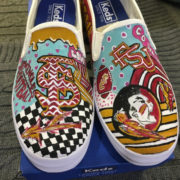 painted white sneakers