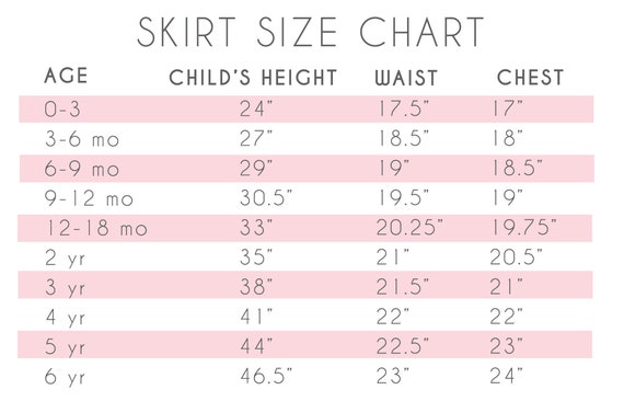 Baby Girl Clothes Size Chart