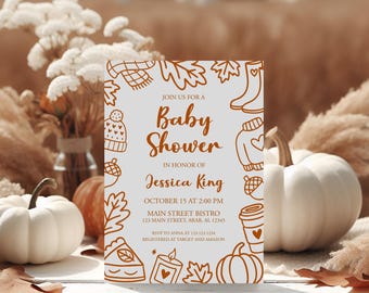 Inbjudan till höstbabyshower - Inbjudningar till höstshower