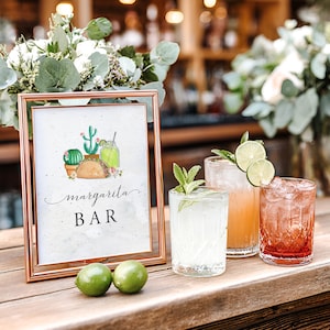 Taco Fiesta Margarita Bar Sign: Southwestern Party Decor (Digital Download)