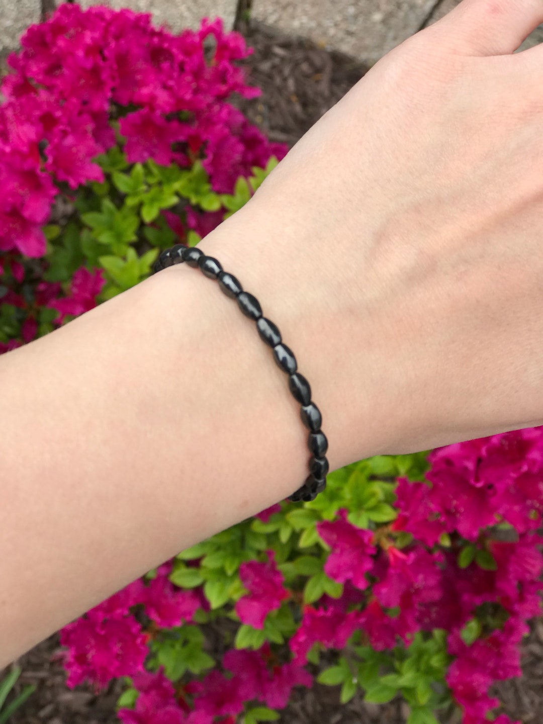 Bracelet Hematite Bracelet Small Bead Bracelet Womens