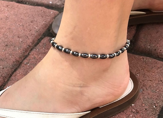 Magnetic Anklet Magnetic Hematite Anklet Ankle Pain Anklet for