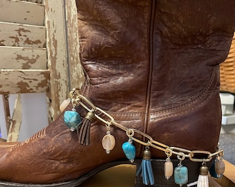 Western boot jewelry boot bling ankle bracelet boot bracelet cowgirl rodeo gift for her