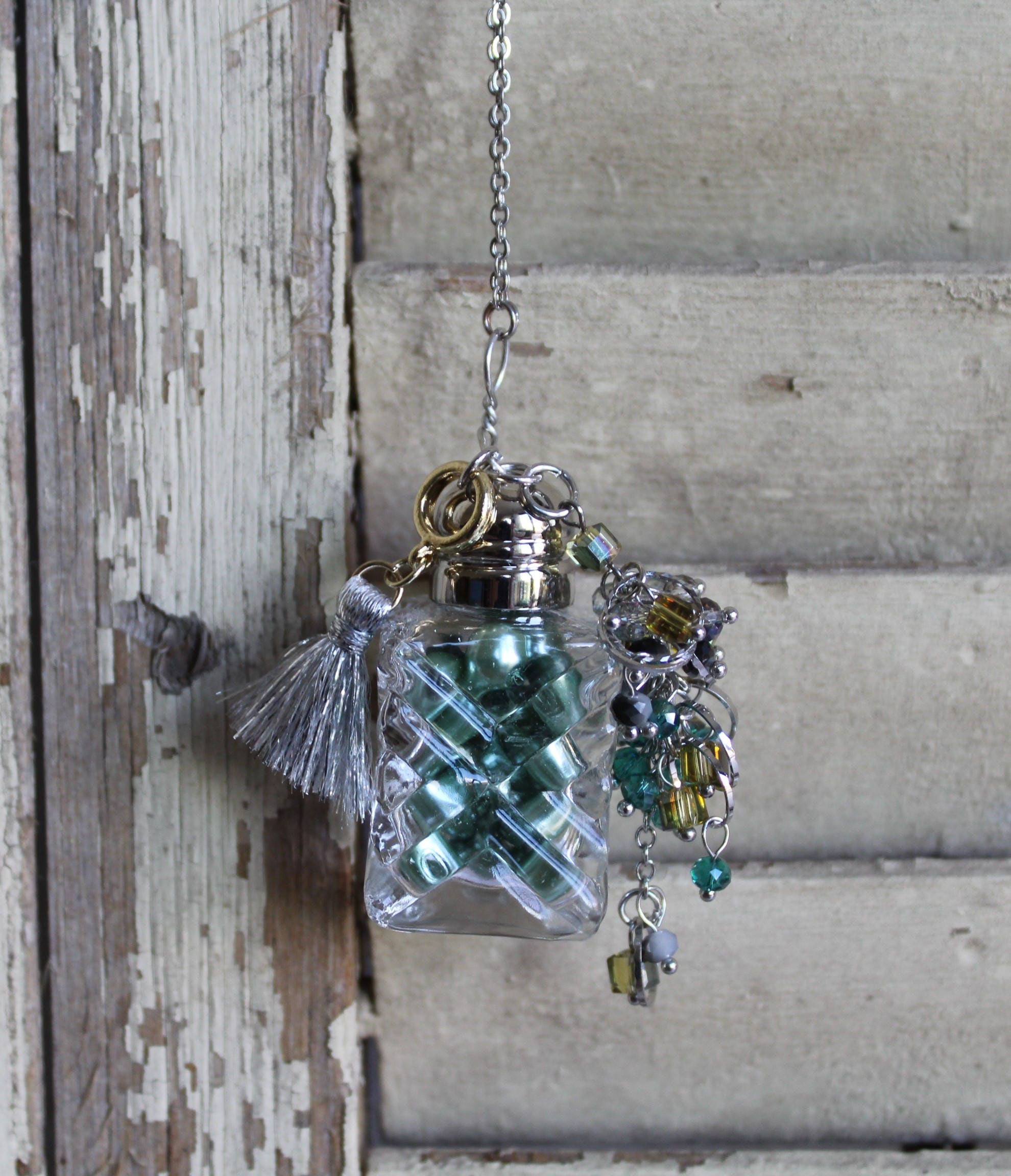 Green Pearls...Vintage Salt Shaker Necklace Vintage Salt and Etsy