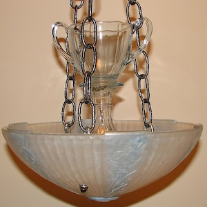 Vintage Glass Lampshade Hanging Birdfeeder/Planter....In the Mood