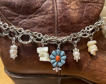 Western boot jewelry boot bling ankle bracelet boot bracelet cowgirl rodeo gift for her