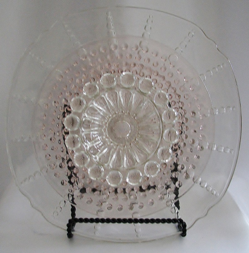 Vintage Glass Plate Garden Flower....i Can See Clearly Now Etsy