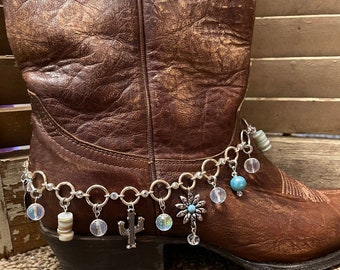 Western boot jewelry boot bling ankle bracelet boot bracelet cowgirl rodeo gift for her