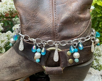 Western boot jewelry boot bling ankle bracelet boot bracelet cowgirl rodeo gift for her