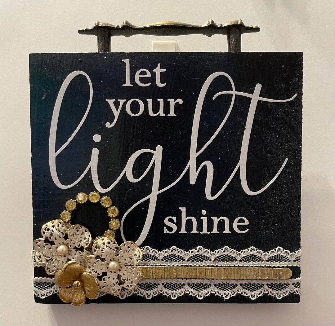 Farmhouse Sign Let Your Light Shine - Etsy