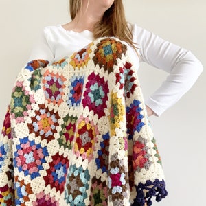 PATTERN Dockside Squares Throw A Traditional Crochet Granny Square Blanket Cozy Hygge Cottage DIGITAL DOWNLOAD image 2