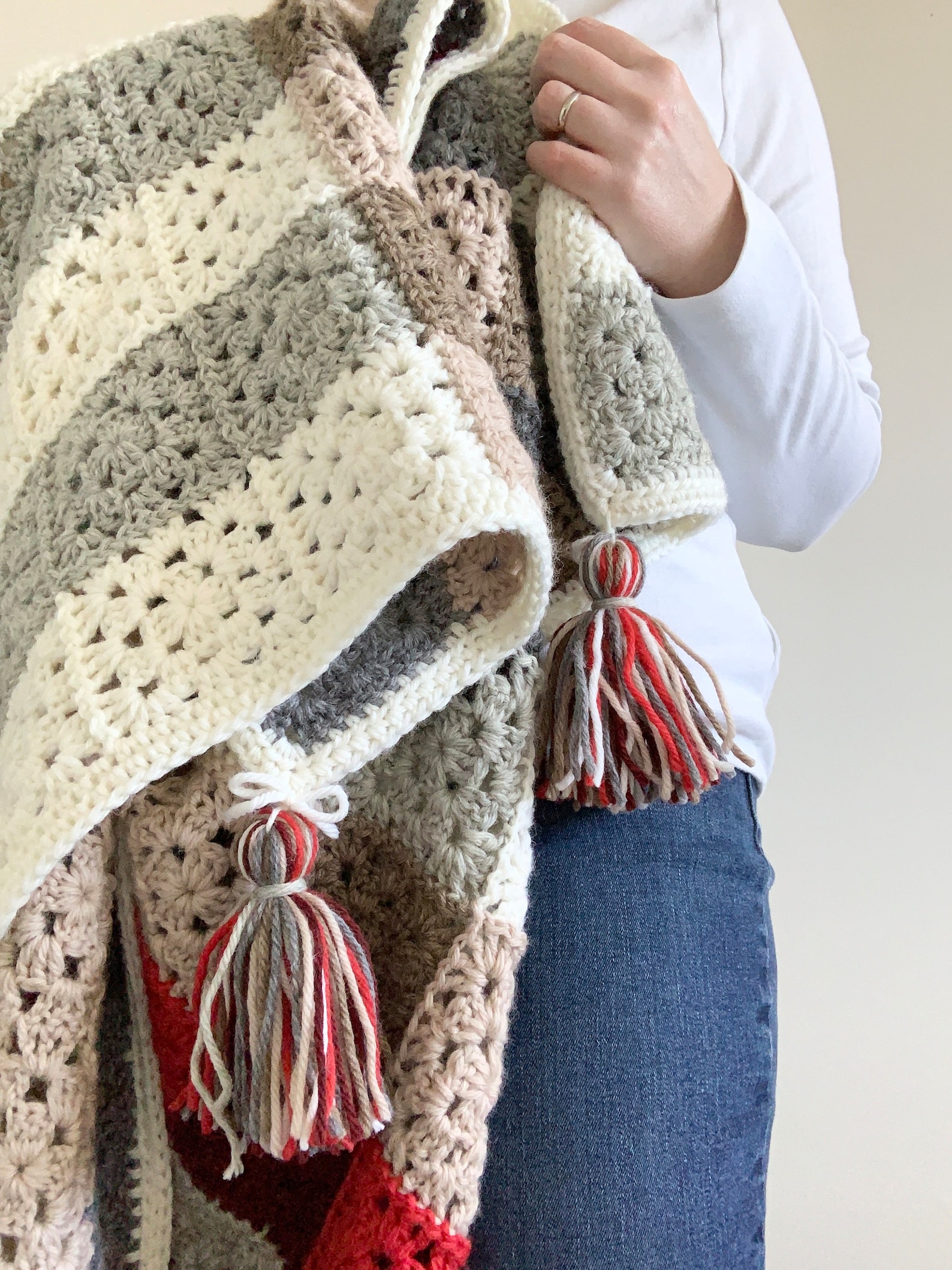 PATTERN Winter Plaid Blanket Pattern Crochet Granny Square Blanket Jayg