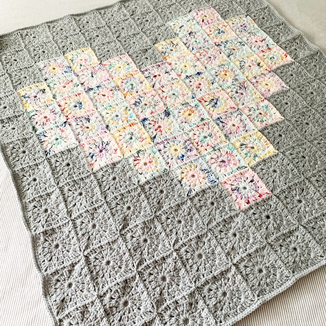 PATTERN Love and Sprinkles Granny Square Baby Blanket | Etsy