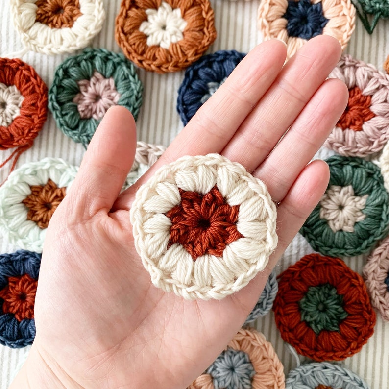 PATTERN Astrid Pillow Pattern Crochet Granny Square Puff Stitch Granny Square Pillow Crochet Flower DIGITAL DOWNLOAD image 5
