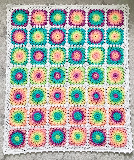 Sunburst baby blanket pattern sale