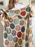 PATTERN | Coastline Sunburst Hexie Blanket x Terracotta Collection Hue Loco Yarn | Crochet Hexagon Blanket | Cottage Core | DIGITAL DOWNLOAD
