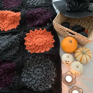 PATTERN Special Edition Autumn, Christmas & Halloween Island Time Blanket Crochet Sunburst Granny Square Chunky DIGITAL DOWNLOAD image 10