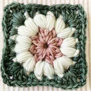 PATTERN Astrid Pillow Pattern Crochet Granny Square Puff Stitch Granny Square Pillow Crochet Flower DIGITAL DOWNLOAD image 9
