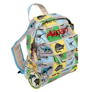 Personalised Dinosaur mini backpack, Preschool rucksack, Nursery backpack