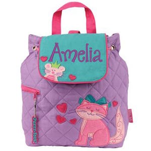 Kitten backpack, Personalised Backpack, girls backpack, Toddler Backpack,  cat backpack, rucksack, Nursery Bag,preschool bagback to school