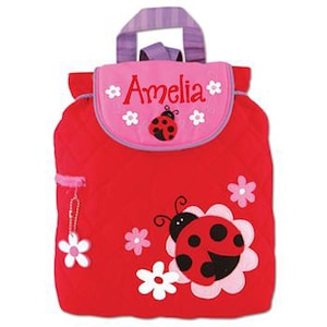 Marienkäfer Rucksack, personalisierte Rucksack, Mädchen Rucksack, Rucksack, Kindergartentasche, Vorschultasche, Kleinkind Rucksack, Urlaub Tasche, + GRATIS Schlüsselanhänger