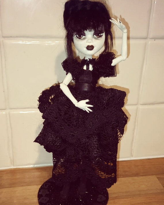 Ooak Monster High Doll Wednesday Addams 2022 Prom Repaint 
