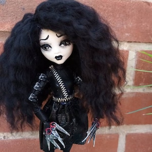 Edward scissorhands monster high ooak repaint