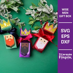 Wise Men Gift Box SVG | Christmas Gift Box Template | DIY Cricut & Silhouette Cut Files