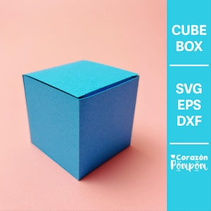 Würfel Box SVG | DIY Favor Box Vorlage | Cricut & Silhouette Schnitt Dateien für Geschenk-Verpackung