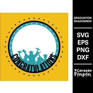 Caja de sombras de graduación, Graduación, Caja de sombras, Archivos SVG, Cricut, Silhouette