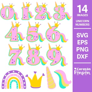 ユニコーン SVG、ユニコーン ケーキ トッパー、ケーキ トッパー SVG、SVG ファイル、クリカット、シルエット、ユニコーン バースデー、ユニコーン ナンバー ケーキ トッパー、ユニコーン